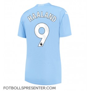 Manchester City Erling Haaland #9 Hemma Matchtröja Dam 2023-24 Kortärmad